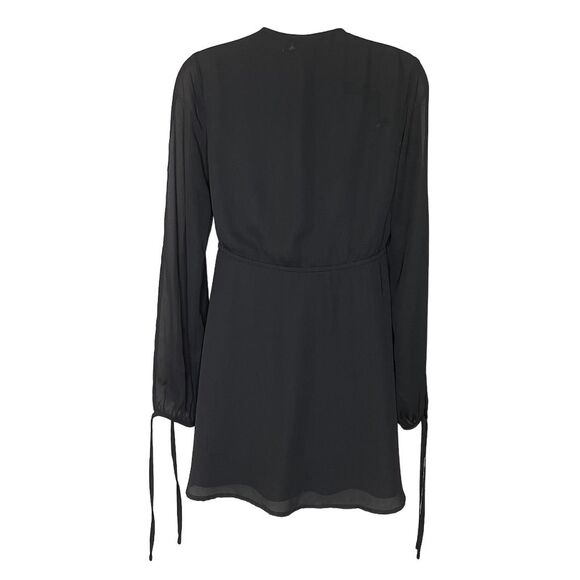 TOBI Women's Black Long Sleeve V-Neck Dress Size S Elegant Short - Picture 2 of 7